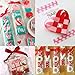 Supla 18 Rolls 100 Yard Valentine's Day Ribbons Trims Printed Grosgrain Ribbons Satin Ribbon Multicolor Organza Ribbons Satin Ribbons 3/8