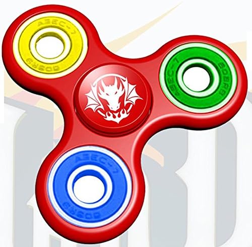 Fidget Spinner High Speed Bearing ADHD Focus Anxiety Relief Toys (Red_1)