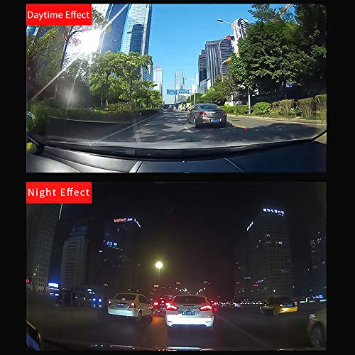 Dual Dash Cam for Cars - Front and Rear 1080P FHD Car DVR Dash Camera Recorder with WiFi ,150° Wide Angle, Super Night Vision, G-sensor WDR, Loop Recording - Thumbnail 2