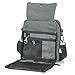 Zicac Men's Small Vintage Multipurpose Canvas Shoulder Bag Messenger Bag Purse (Gray)