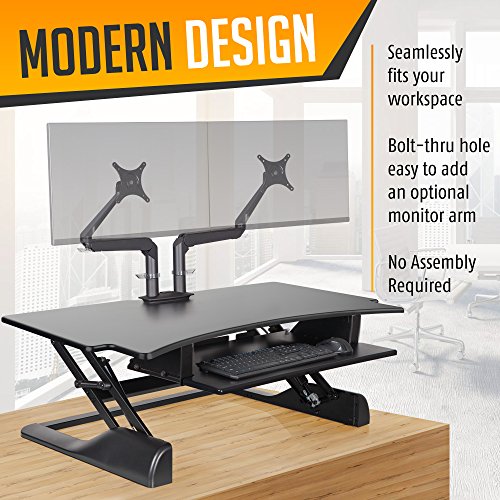 Stand Steady Standing Desk Precision Desk Converter w/Hydraulic Lift