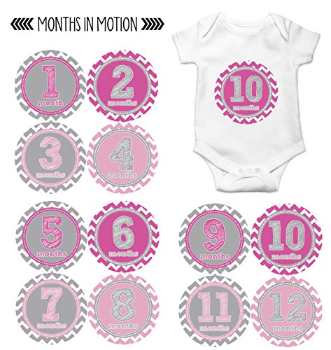 baby month stickers girl
