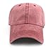 Glamorstar Classic Unisex Baseball Cap Adjustable Washed Dyed Cotton Ball Hat Red Wine