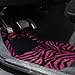 OxGord 21pc Zebra Car Seat Cover, Carpet Floor Mat, Steering Wheel Cover and Shoulder Pad Set - Universal Fit, Truck, SUV, or Van - Hot Pink
