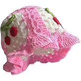 Floral Crochet Bucket Hat for Women Handmade Foldable Floppy Knit Cute Beach Cap Fashion Casual and Comfy Crochet Hats