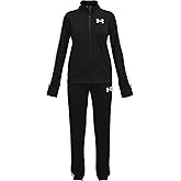 Under Armour Girls Fitness Training Knit Tracksuit Suit Set Black - YXL