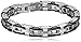 Men's Stainless Steel Two-Tone Black Bike Chain Bracelet