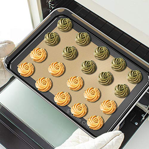 Baking Sheet with Silicone Mat, Umite Chef 16 x 12 x 1 inch Cookie