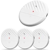 Wsdcam 4-Pack Glass Break Sensor Alarm, 125dB Wireless, Ultra-Slim, Red, Vibration Alarm for Home Window and Door Security