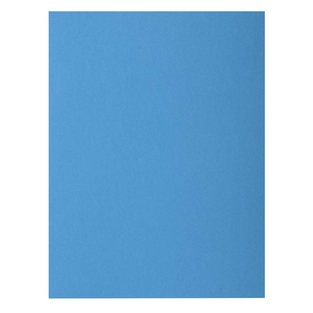 Exacompta - Ref 210019E - Rocks Square Cut Folder - 240 x 320mm in Size, Suitable for Holding A4 Documents, 210gsm Coloured Card - Blue Colour (Pack of 100)