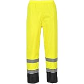 Portwest H444 Hi-Vis Classic Contrast Work Pants Reflective Waterproof Rain ANSI E