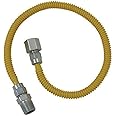 Brasscraft CSSL54-60 ProCoat Straight Connector Gas Dryer & Water Heater Flex-Line (3/8" OD FIP x 1/2" MIP) x 60"