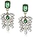Amazon Collection Stone Art Deco Emerald Earrings