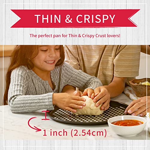 Maxi Small Pizza Pan w/Holes, NonStick, Scratch Resistant, Pizza Pan