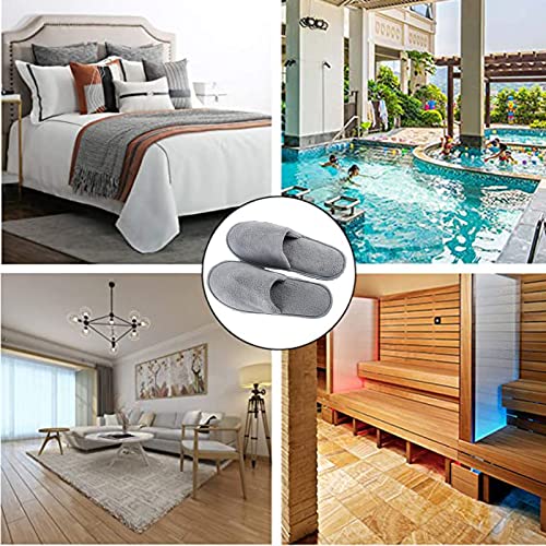 Spa Slippers,6 Pares de Pantuflas de SPA con Punta Cerrada,Sin Deslizamiento Pantuflas de Hotel Desechables para Pantuflas de Casa para Hombres Aptas para Huéspedes,Baño,Dormitorio,Viaje,Casa,Interior