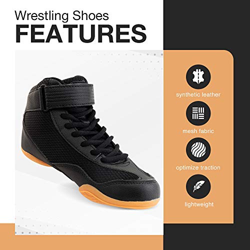 Core Wrestling Shoes High Traction Combat Sport Footwear Durable Shoes For Wrestlers