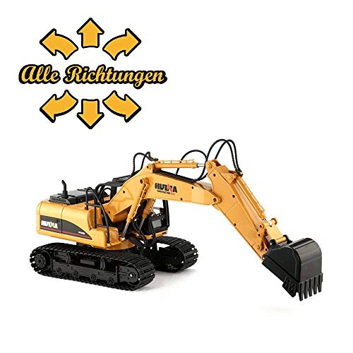 15-Kanal RC ferngesteuerter DieCast Raupenbagger 2.4GHz Edition, sehr hochwertig viele Metallbauteile,680° Grad… – Bild 6