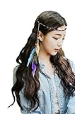 Fascinator Feather Headband Bohemian Tassels Headwear for Women Girls