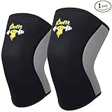 iDofit Knee Sleeves (a Pair of 2) Support & Compression for Weightlifting, Powerlifting & CrossFit - 5mm CR Neoprene Sleeve Brace Best for Heavy Duty Squats, Running, Basketball - For Men and Women