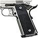 EXEL Cool Hand 1911 Full Size G10 Slim Grips, 3/16 Thin, Big Scoop, Ambi Safety Cut, OPS Texture, These Grips Only Work with Short Bushings, Black, HH1S-J1S-1