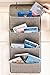 Elegant Wonders 4 Pocket Fabric Wall File Organizer - Home File Holder, Office Hanging File Folder Organizer, Over The Door Hanging Folder Organizer by EW. [Beige]