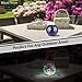 LED Solar Glass Balls | Outdoor Decorations for Porch | Patio Decor Mosaic Solar Table Lamp | Yard and Garden | Waterproof Rechargeable | 5.9