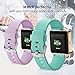 Fitbit Blaze Bands Small, JAKPAS 2PCS Silicone Replacement Bands with Rose Gold Frame for Fitbit Blaze Smart Fitness Watch (Turquoise & Light Purple)
