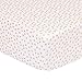 Metallic Gold Confetti Dot Print Fitted Crib Sheet - 100% Cotton Baby Girl Geometric Polka Dot Design Nursery and Toddler Bedding