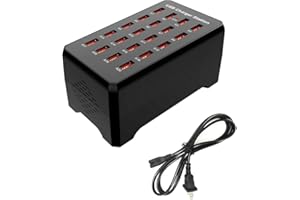 MaxLax USB Charger Station,20-Port 100W/20A Multiple USB Charging Station,Multi Ports USB Charger Charging for Smartphones，Ta
