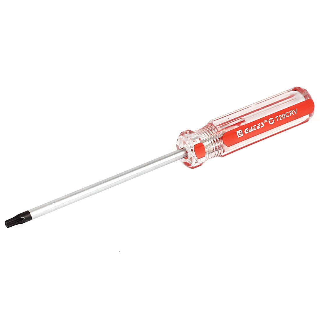 Sourcingmap Torx Screwdriver, T20 Security Magnetic Star Screw Driver w 4" CR-V Shaft and Clear Red Handle