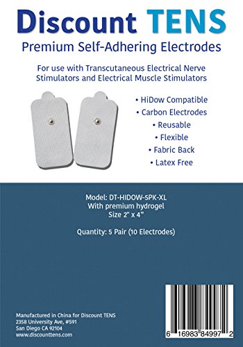Discount TENS Electrodes Compatible with HiDow, 3.5mm Snap, 2 x 4