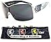 A80-kp Khan Aviator Turbo Sunglasses with Pouch (P1876C Nickel/Black Logo-Dark, uv400)