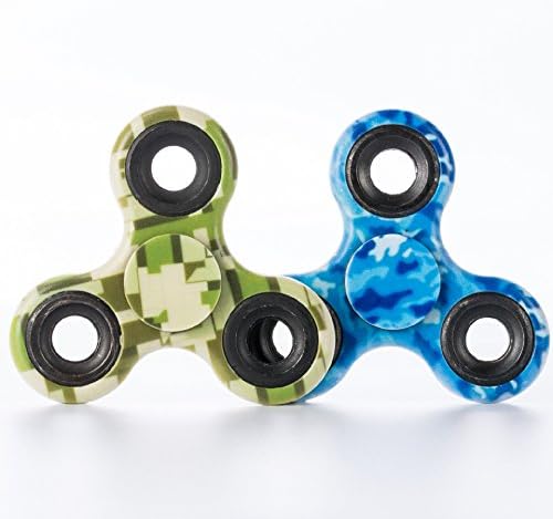 Hand Spinner Fidget New Popular Relieve Stress Plastic finger Spinner Can help you focus your attention(2 PCS Navy blue/Camo green)