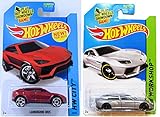 Hot Wheels Lamborghini 2-Car Set: 2014 Silver Estoque & 2015 Red Urus
