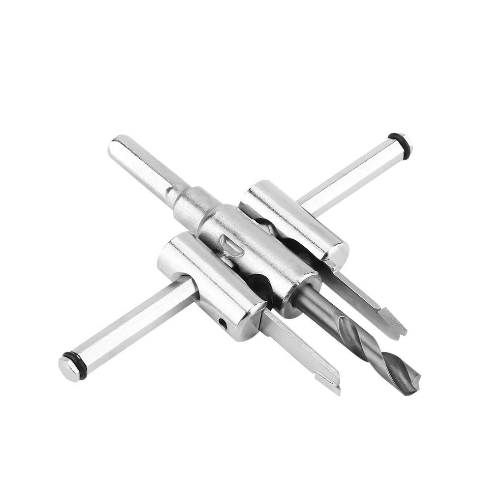 Silver Circle Hole Cutter Saw Drill Bit, 30-120mm Wood Drywall Drilling Set, DIY Tools for Woodworking