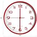 Vremi 10 Inch Silent Universal Round Wall Clock - AA Battery Operated Colorful Analog Clock for Home Office Classroom or Garage - Easy to Install Non Ticking Indoor Decorative Easy Read Clock - Red