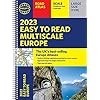 2023 Philip’s Easy to Read Multiscale Road Atlas Europe: (A4 Spiral binding) Spiral-bound – 7 april 2022