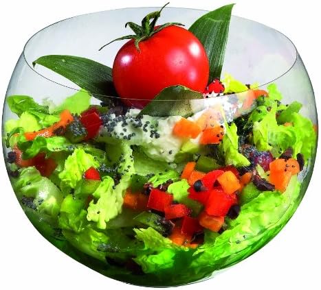 Solia SF01050 Sph'air Salad Bowl, 19-Ounce Capacity, 4-19/64" Diameter x 3" Height, Transparent (Case of 25)