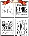 Modern Digital Set of 6 Funny Bathroom Quotes Posters 8 x 10 Inches Bathroom Art Prints