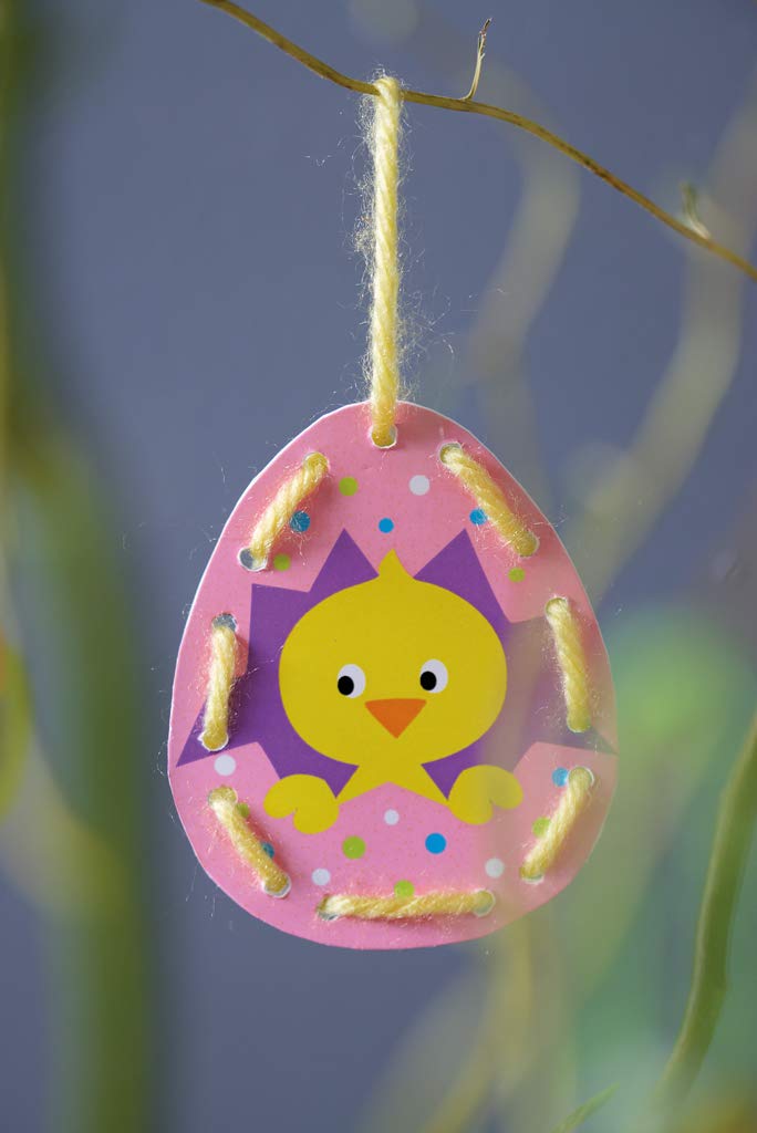 Vervaco Embroidery Decorations: Easter Hangers (Set of 2), Combed Cotton, Multi-Colour, 40 x 18 x 20 cm