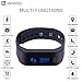 InnKoo Waterproof Fitness Tracker Watch, U1 Activity Tracker Pedometer Watch Steps Calories Counter Smart Bracelet Wristband Sports Band Sleep Tracker, for Women Men Kids Seniors (Black)