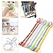 Hifot Baby Toy Straps 5 Pack, New Sippy Pal Baby Bottle Cup Pacifier Safety Strap Toy Dummy Clip Anti-Drop Strap Holder Hanger Hook for Stroller Pushchair Pram (7)