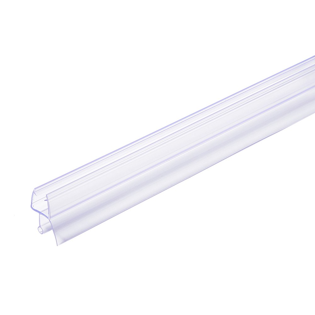 TONYRENA Frameless Shower Door Bottom Sweep with Drip Rail for 3/8-Inch Glass,36-Inch Seal Vinyl Swinging Shower Door,Clear