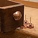 Set of 6 Beaten Copper Max Knob Kitchen Cabinet Cupboard Door Knobs Dressser Wardrobe and Drawer Pull By Trinca-Ferro