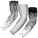 B-Driven Sports (3-Pack) Sports Arm Sleeve for Baseball Football Basketball Bowling or Other Activities. Youth and Adult Sizes in 8 Colors. for Men and Women 12mmGH Compression.