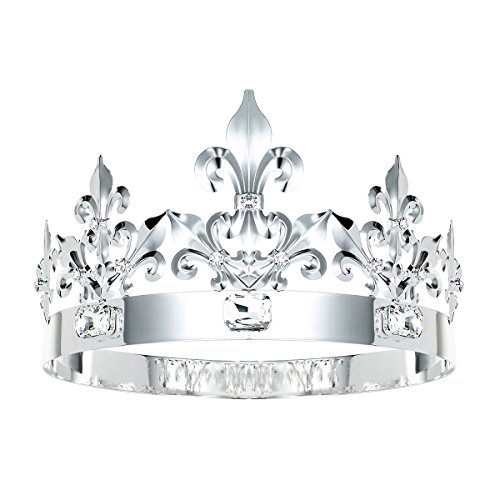 DcZeRong King Crown Queen Crowns Crystal Metal Crown Adult