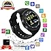 Smart Watch Bluetooth Smartwatch with Camera TouchScreen SIM Card Slot, Waterproof Phones Smart Wrist Watch Sports Fitness Compatible with iPhone Android Samsung Huawei for Kids Men Women (Black)