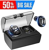 IOUIOU Truly Wireless Headphones Bluetooth Earbuds Headphones with Microphone, Dual Stereo In-ear Noise Cancelling Running Headsets Earphones with Hand-free Mic for iPhone Android Smartphones