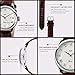 Mens Quartz Watch, Roman Numeral Business Casual Fashion Analog Wrist Watch Classic Calendar Date Window, Waterproof 30M Water Resistant Comfortable PU Leather Watches (Brown)