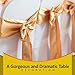 SPRINGROSE Gold Wedding Satin Chair Sashes(set of 10). These Are a Wonderful Decoration for Your Chairs. Be Sure and Add Them to Your List of Party Supplies.